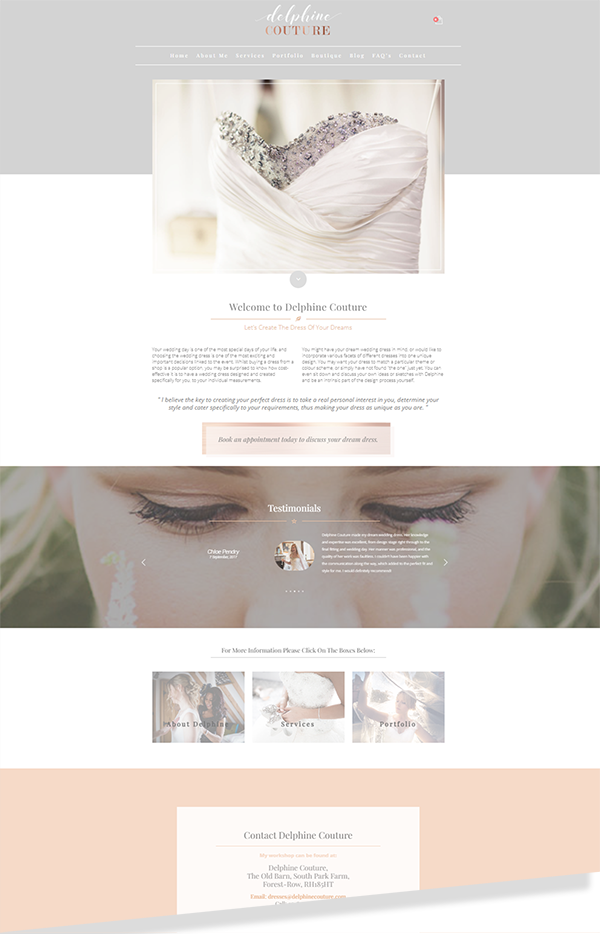 Delphines-website-desktop-view